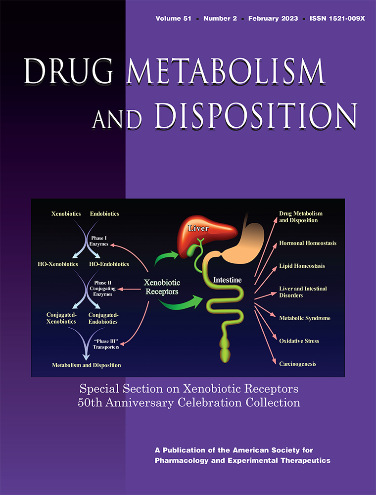 The cover of the February 2023 issue of ASPET Journal Drug Metabolism and Disposition